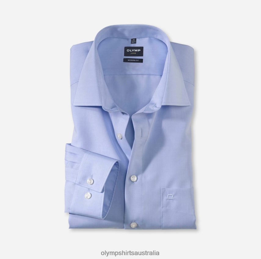 Clothing AU OLYMP Luxor Modern Fit, Business Shirt, Long Sleeve Extra Long, New Kent, Bleu T8882J1452