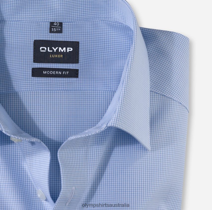 Clothing AU OLYMP Luxor Modern Fit, Business Shirt, Long Sleeve Extra Long, New Kent, Bleu T8882J1454