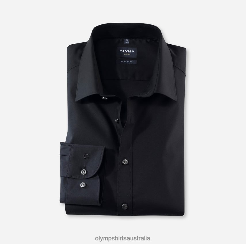 Clothing AU OLYMP Luxor Modern Fit, Business Shirt, New Kent, Black T8882J1381