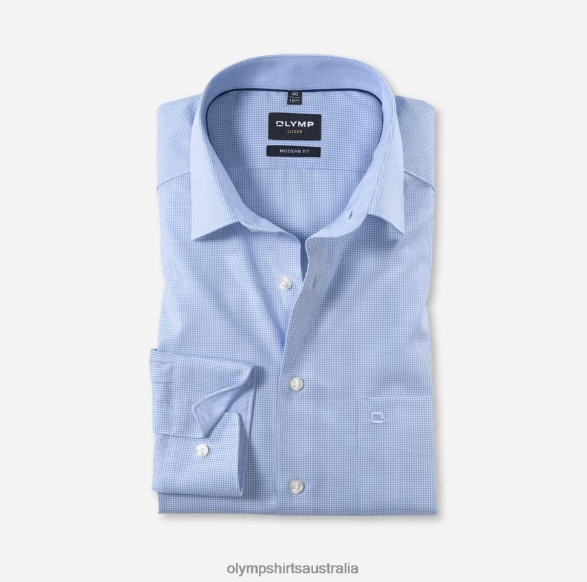 Clothing AU OLYMP Luxor Modern Fit, Business Shirt, New Kent, Bleu T8882J1086