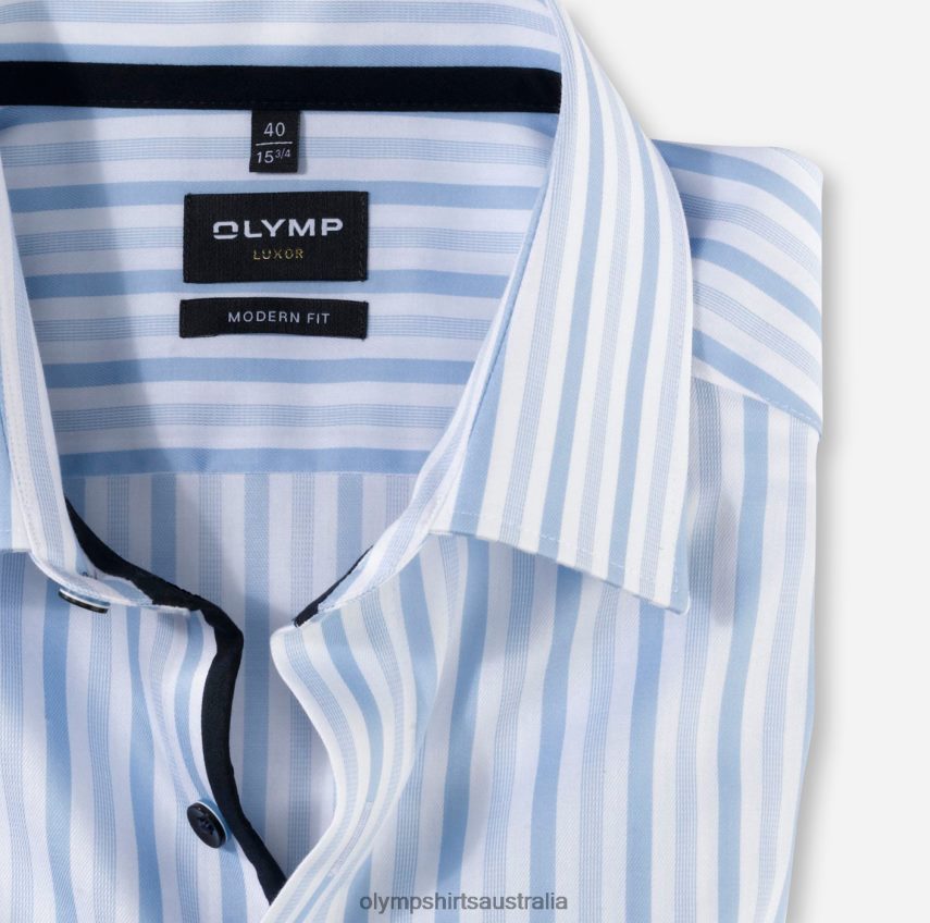 Clothing AU OLYMP Luxor Modern Fit, Business Shirt, New Kent, Bleu T8882J1193