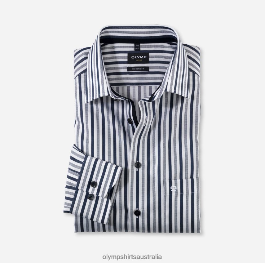 Clothing AU OLYMP Luxor Modern Fit, Business Shirt, New Kent, Marine T8882J1250