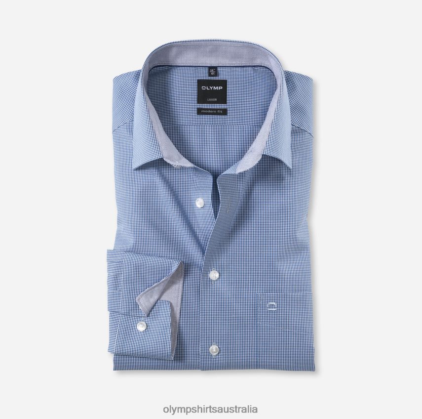 Clothing AU OLYMP Luxor Modern Fit, Business Shirt, New Kent, Royal T8882J1034