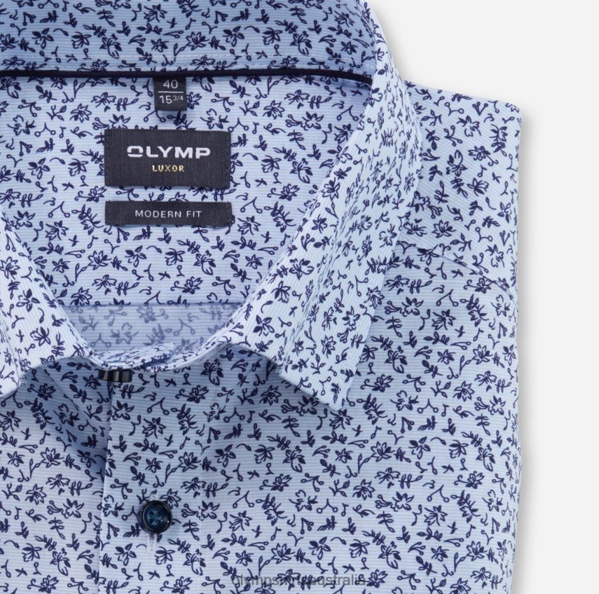 Clothing AU OLYMP Luxor Modern Fit, Business Shirt, Under Button-Down, Bleu T8882J1134