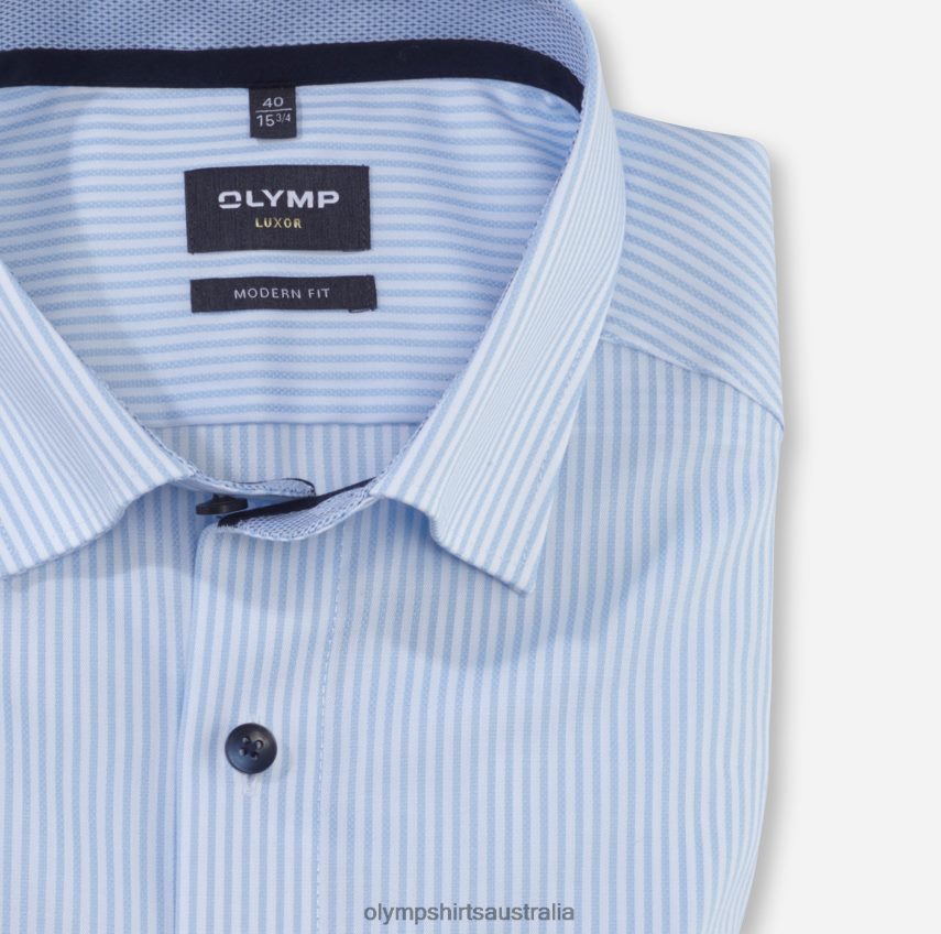 Clothing AU OLYMP Luxor Modern Fit, Business Shirt, Under Button-Down, Bleu T8882J1171