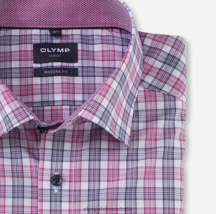 Clothing AU OLYMP Luxor Modern Fit, Business Shirt, Under Button-Down, Fuchsia T8882J1156