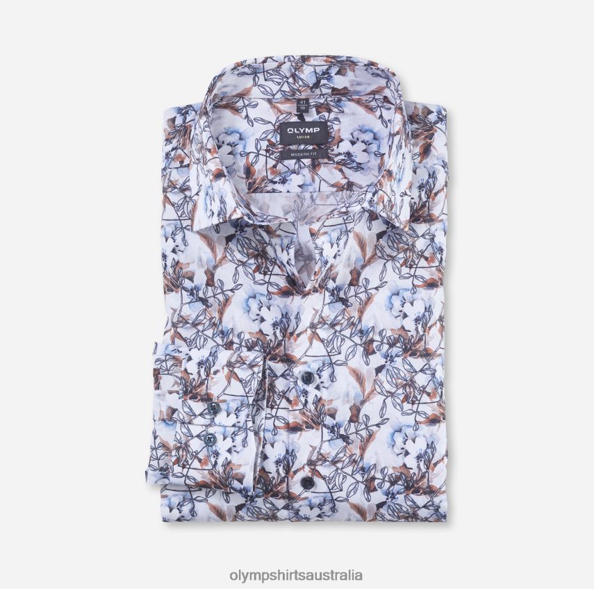 Clothing AU OLYMP Luxor Modern Fit, Business Shirt, Under Button-Down, Mandarin T8882J1242