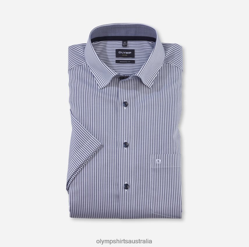 Clothing AU OLYMP Luxor Modern Fit, Business Shirt, Under Button-Down, Marine T8882J1237