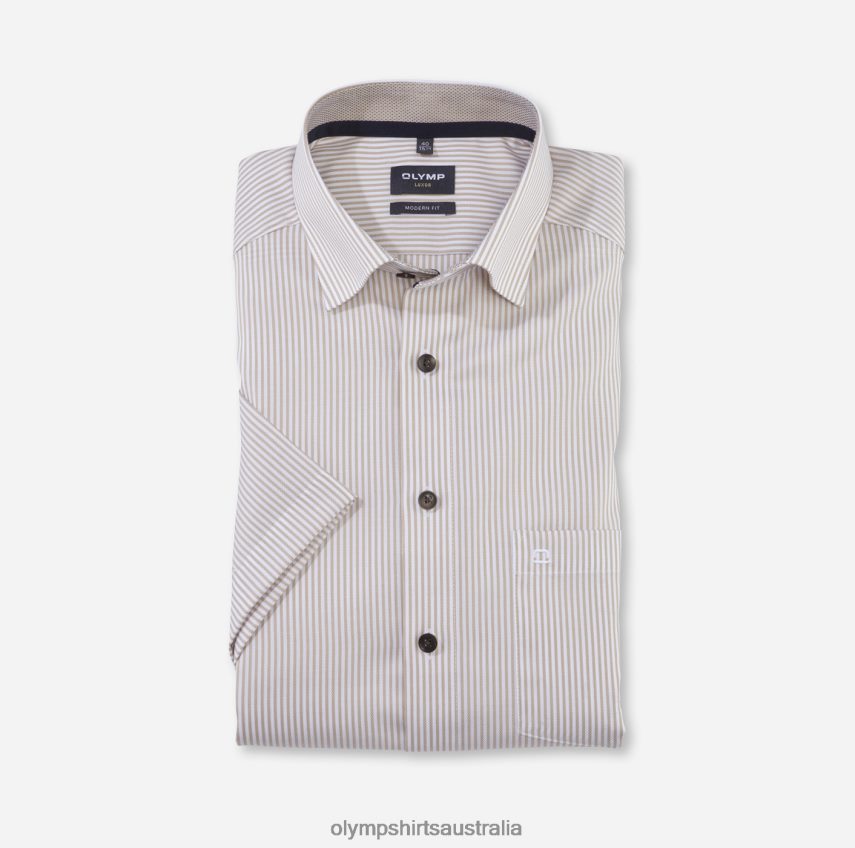 Clothing AU OLYMP Luxor Modern Fit, Business Shirt, Under Button-Down, Natural T8882J1189