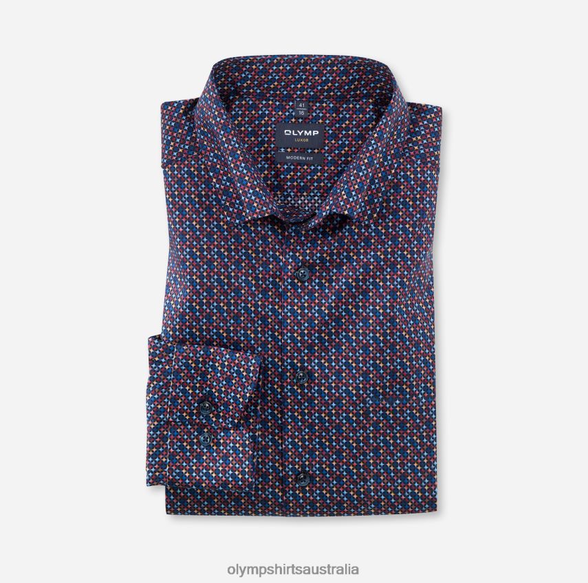 Clothing AU OLYMP Luxor Modern Fit, Business Shirt, Under Button-Down, Red T8882J1355