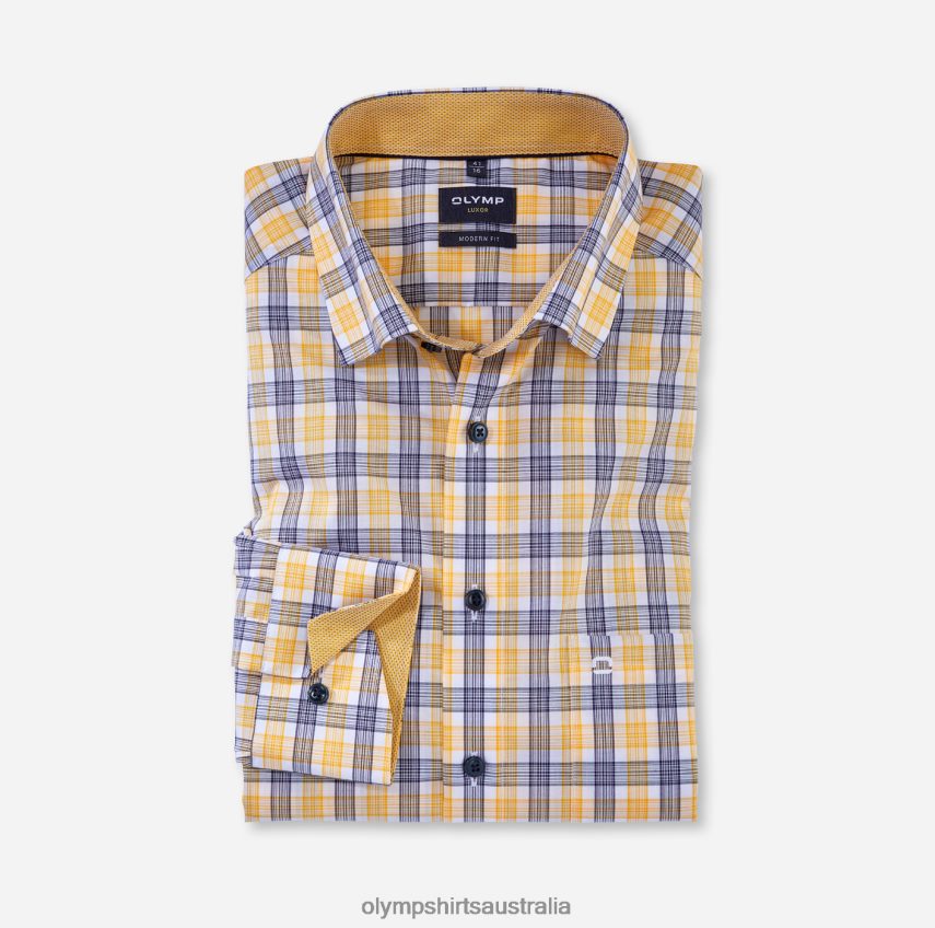 Clothing AU OLYMP Luxor Modern Fit, Business Shirt, Under Button-Down, Yellow T8882J1097