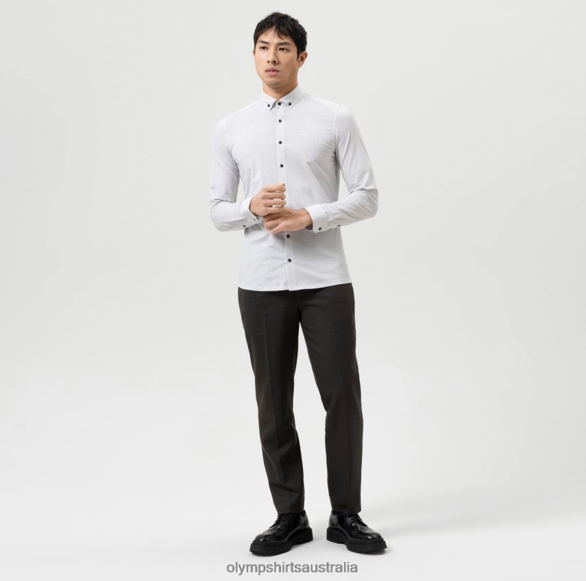 Clothing AU OLYMP No. Six 24/Seven Super Slim, Business Shirt, Button-Down, Black T8882J233