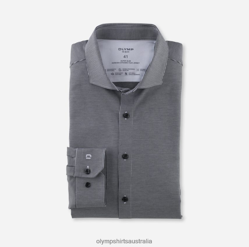 Clothing AU OLYMP No. Six 24/Seven Super Slim, Business Shirt, Cutaway, Black T8882J118