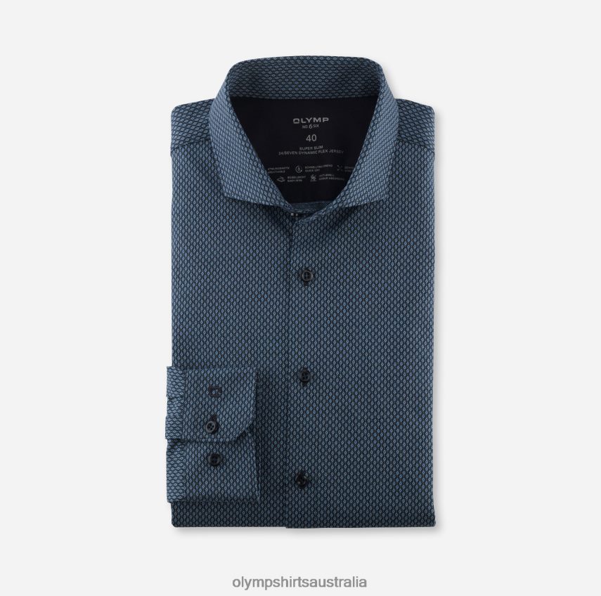 Clothing AU OLYMP No. Six 24/Seven Super Slim, Business Shirt, Cutaway, Bleu T8882J169