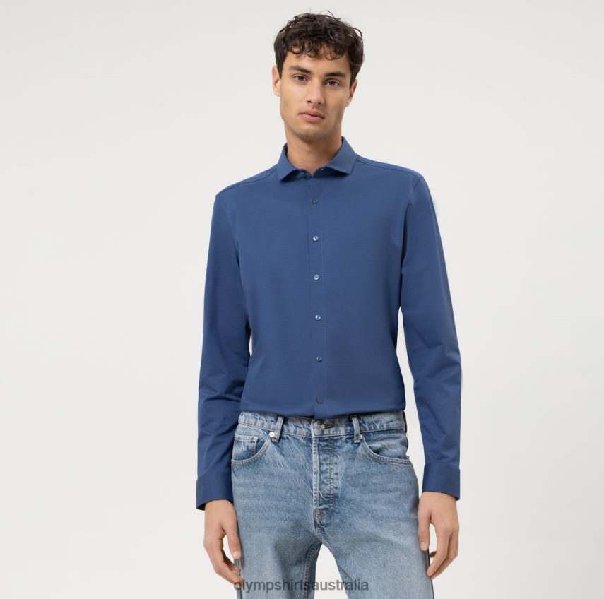 Clothing AU OLYMP No. Six 24/Seven Super Slim, Business Shirt, Cutaway, Marine T8882J25