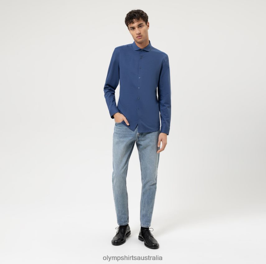 Clothing AU OLYMP No. Six 24/Seven Super Slim, Business Shirt, Cutaway, Marine T8882J25
