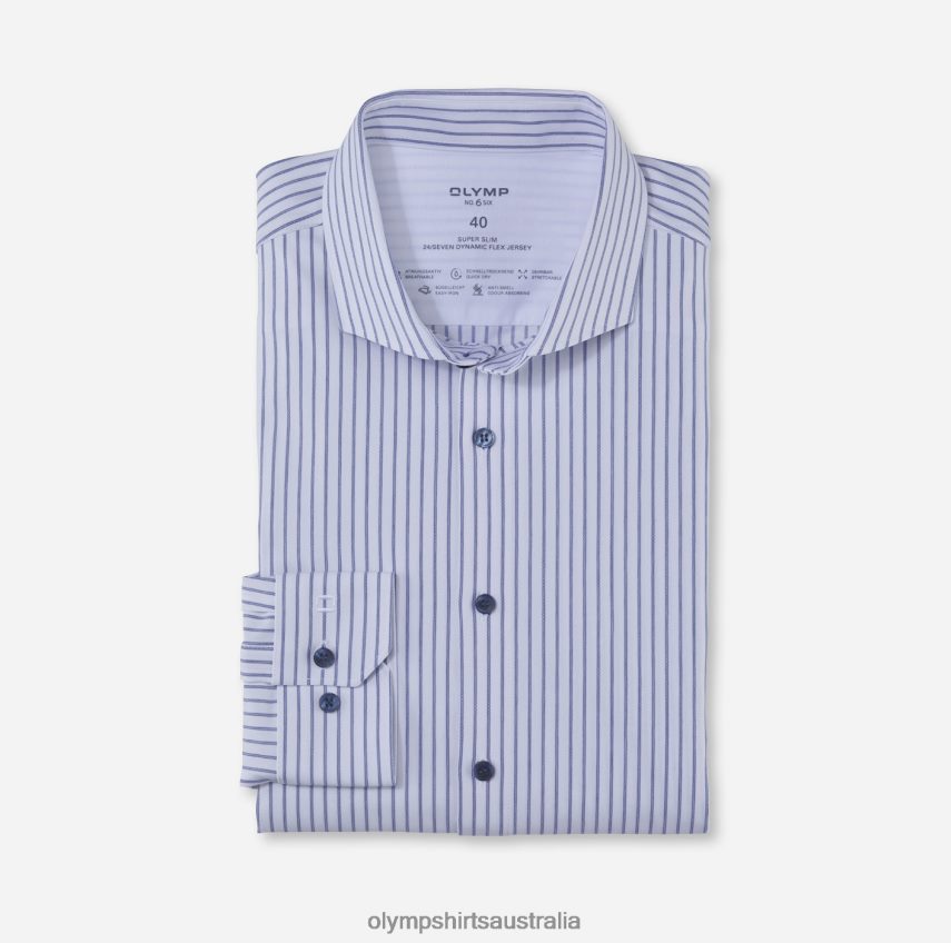 Clothing AU OLYMP No. Six 24/Seven Super Slim, Business Shirt, Cutaway, Royal T8882J22