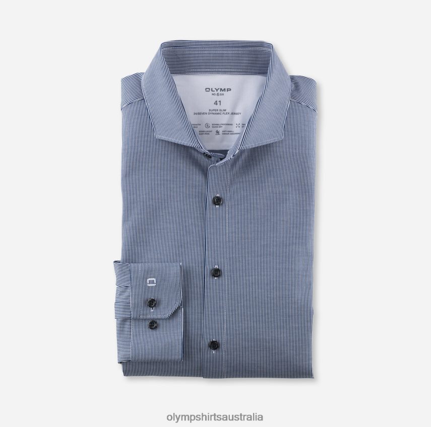 Clothing AU OLYMP No. Six 24/Seven Super Slim, Business Shirt, Cutaway, Royal T8882J88