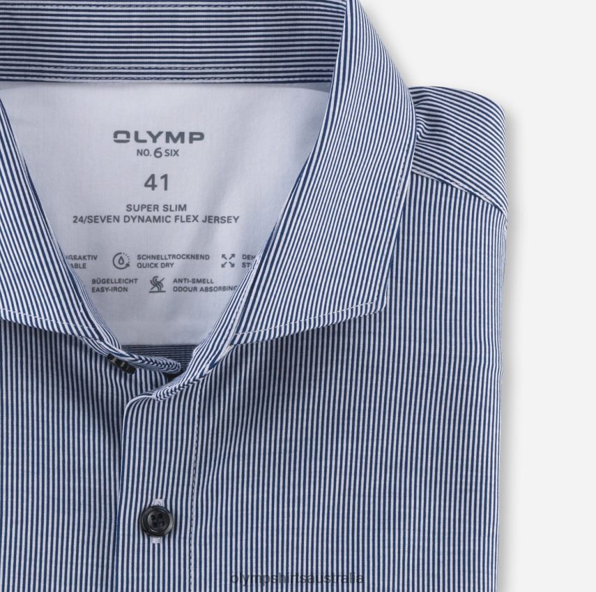 Clothing AU OLYMP No. Six 24/Seven Super Slim, Business Shirt, Cutaway, Royal T8882J88