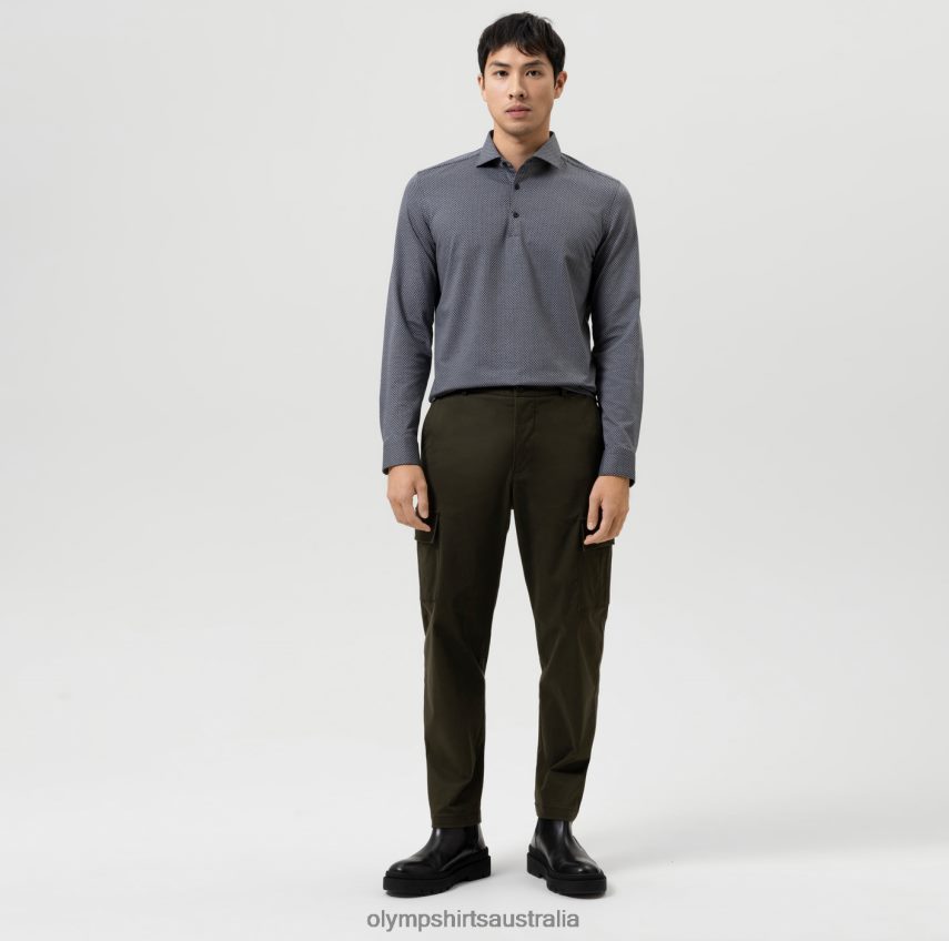 Clothing AU OLYMP No. Six 24/Seven Super Slim, Business Shirt, Kent, Black T8882J97