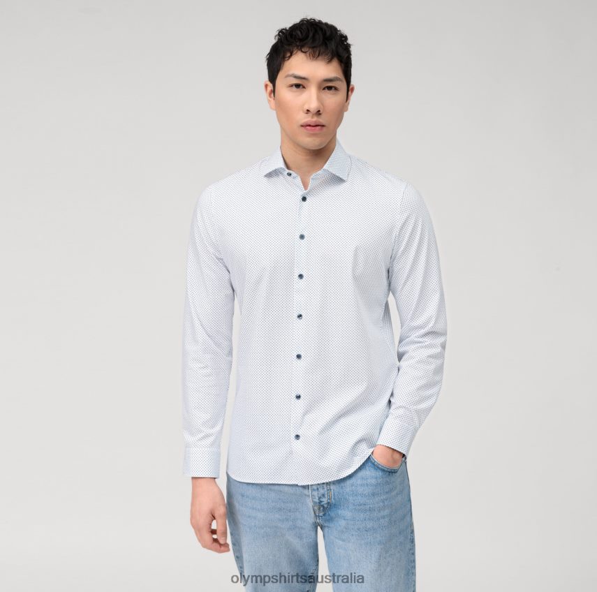 Clothing AU OLYMP No. Six 24/Seven Super Slim, Business Shirt, Kent, Bleu T8882J127