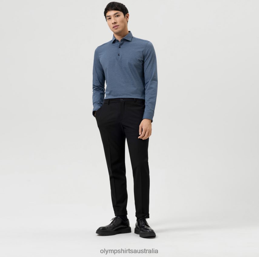 Clothing AU OLYMP No. Six 24/Seven Super Slim, Business Shirt, Kent, Bleu T8882J154