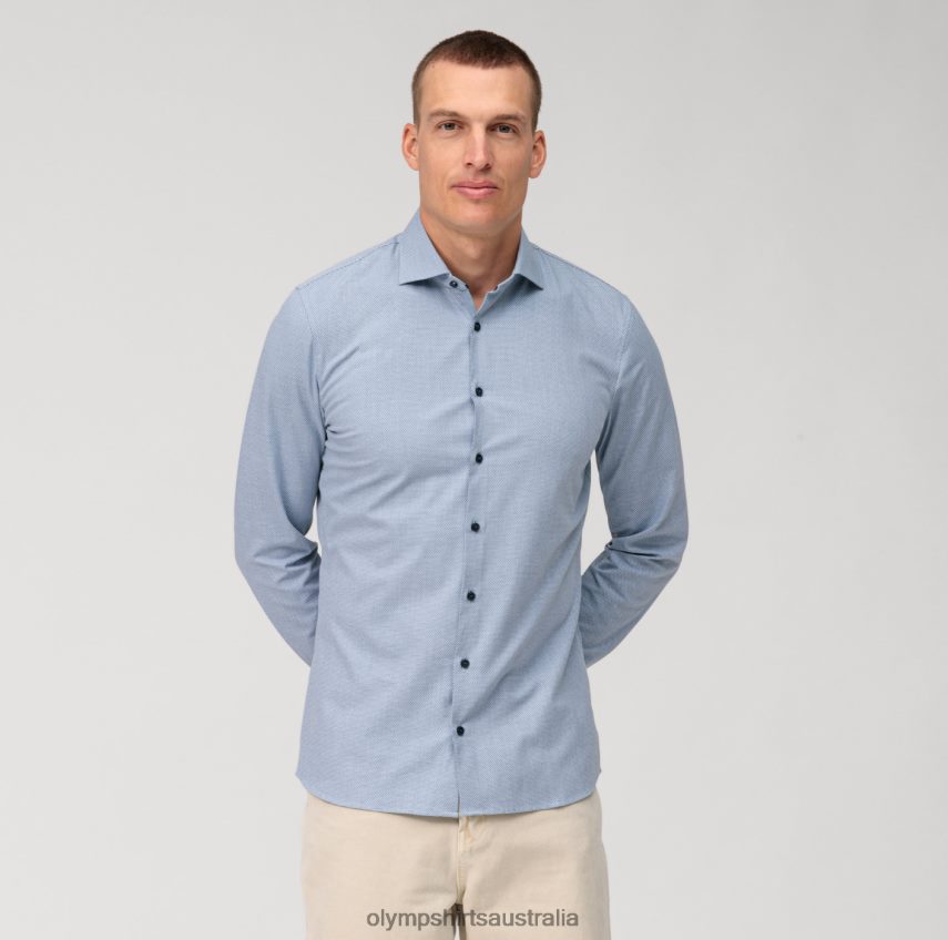 Clothing AU OLYMP No. Six 24/Seven Super Slim, Business Shirt, Kent, Bleu T8882J79