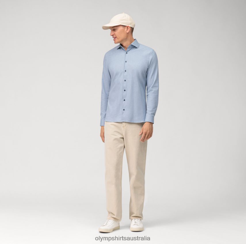 Clothing AU OLYMP No. Six 24/Seven Super Slim, Business Shirt, Kent, Bleu T8882J79