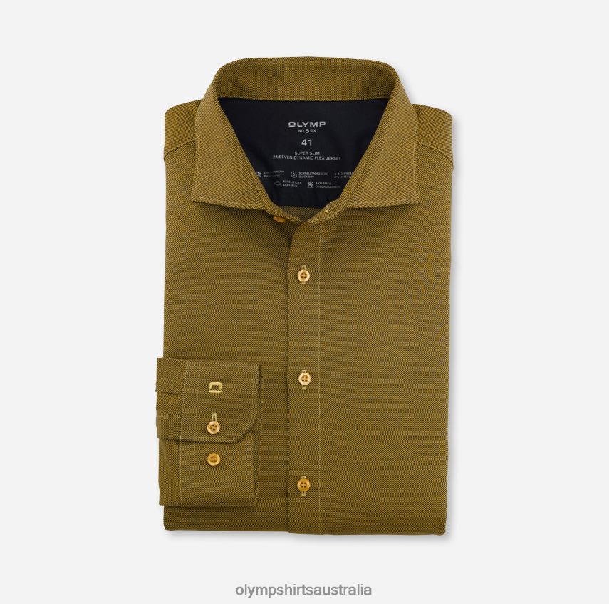 Clothing AU OLYMP No. Six 24/Seven Super Slim, Business Shirt, Kent, Brass T8882J259