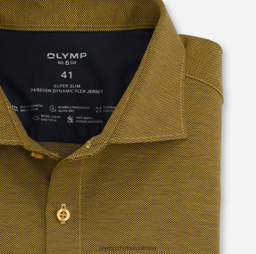 Clothing AU OLYMP No. Six 24/Seven Super Slim, Business Shirt, Kent, Brass T8882J259