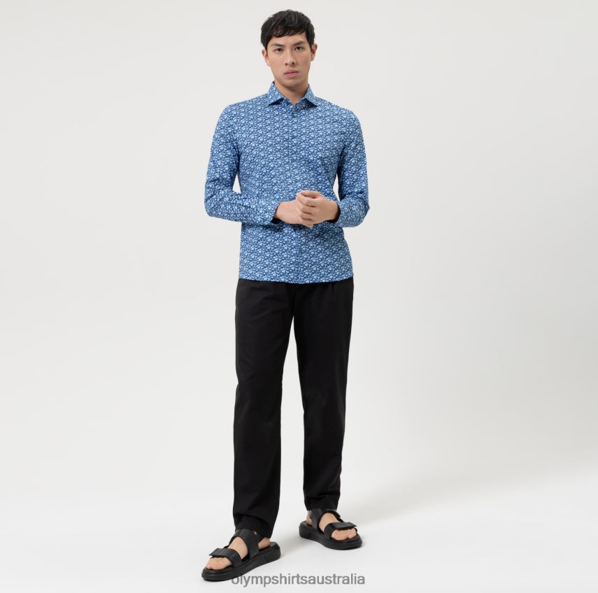Clothing AU OLYMP No. Six 24/Seven Super Slim, Business Shirt, Kent, Marine T8882J138