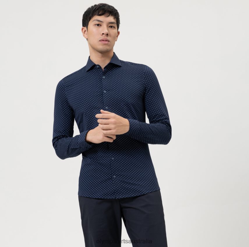 Clothing AU OLYMP No. Six 24/Seven Super Slim, Business Shirt, Kent, Marine T8882J163