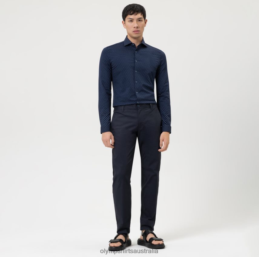 Clothing AU OLYMP No. Six 24/Seven Super Slim, Business Shirt, Kent, Marine T8882J163