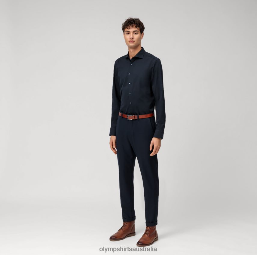 Clothing AU OLYMP No. Six 24/Seven Super Slim, Business Shirt, Kent, Marine T8882J200