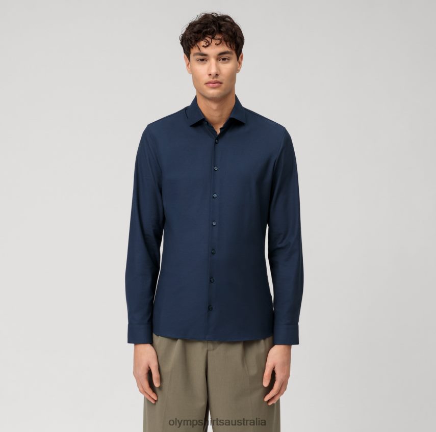 Clothing AU OLYMP No. Six 24/Seven Super Slim, Business Shirt, Kent, Marine T8882J21
