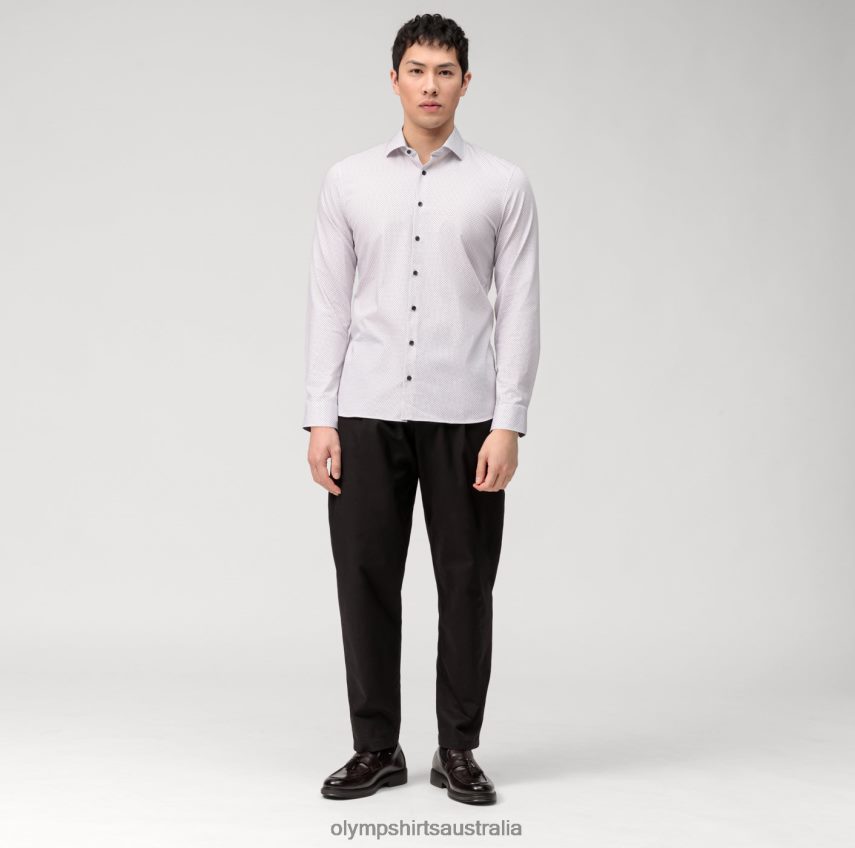 Clothing AU OLYMP No. Six 24/Seven Super Slim, Business Shirt, Kent, Mauve T8882J123