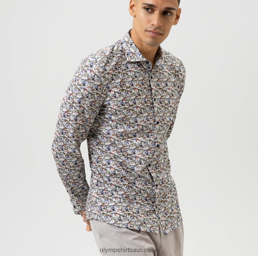 Clothing AU OLYMP No. Six 24/Seven Super Slim, Business Shirt, Kent, White T8882J166