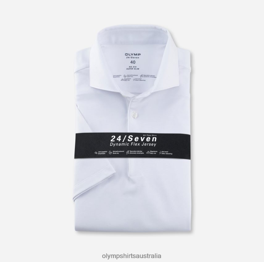 Clothing AU OLYMP No. Six 24/Seven Super Slim, Business Shirt, Kent, White T8882J261