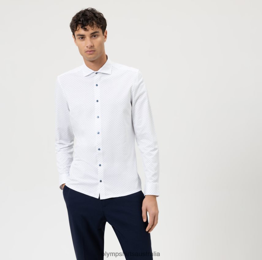 Clothing AU OLYMP No. Six 24/Seven Super Slim, Business Shirt, Kent, White T8882J6