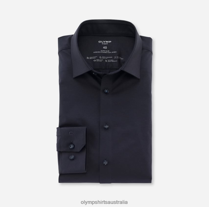 Clothing AU OLYMP No. Six 24/Seven Super Slim, Business Shirt, Long Sleeve Extra Long, Urban Kent, Marine T8882J289