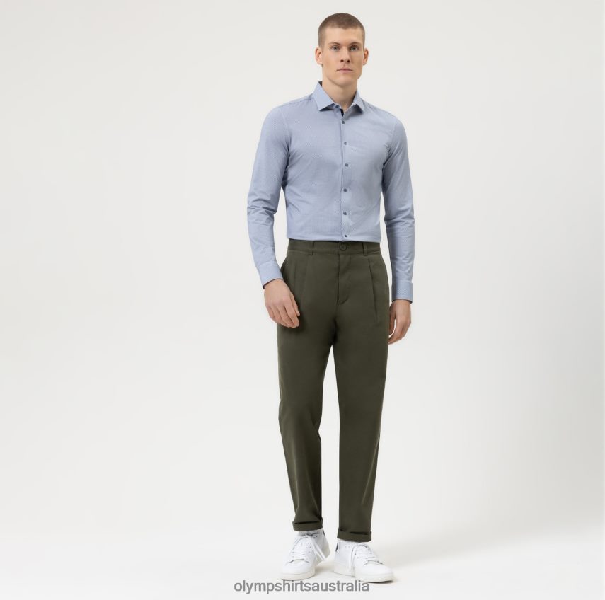 Clothing AU OLYMP No. Six 24/Seven Super Slim, Business Shirt, Modern Kent, Bleu T8882J192