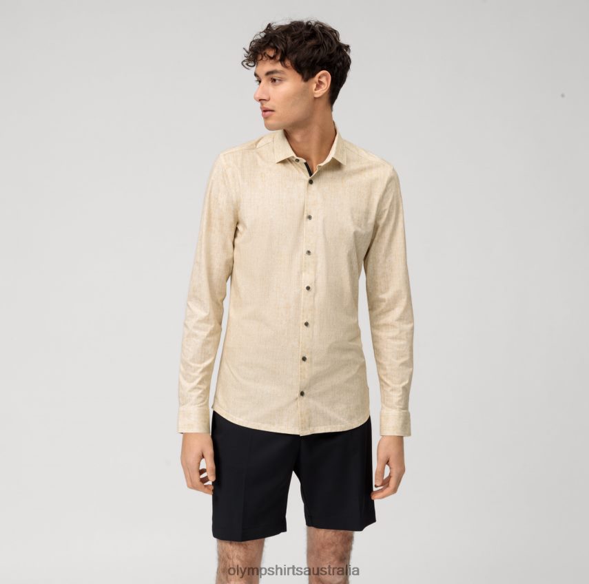 Clothing AU OLYMP No. Six 24/Seven Super Slim, Business Shirt, Modern Kent, Brass T8882J149