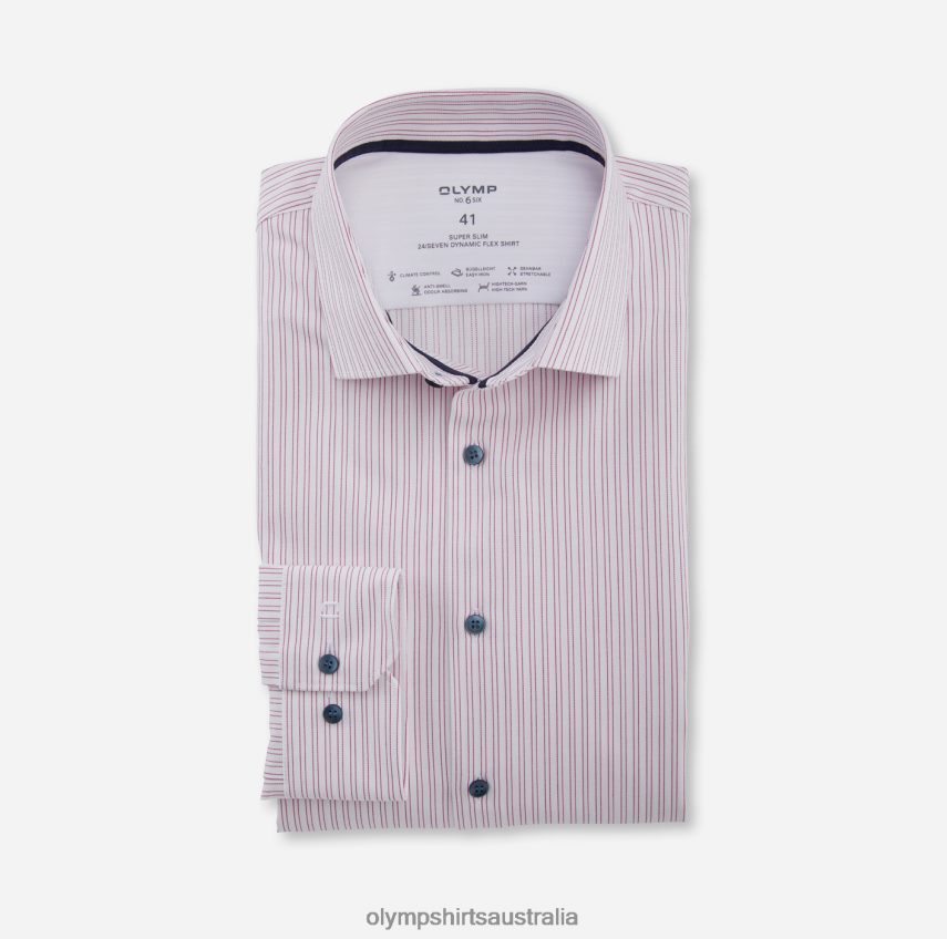 Clothing AU OLYMP No. Six 24/Seven Super Slim, Business Shirt, Modern Kent, Fuchsia T8882J182