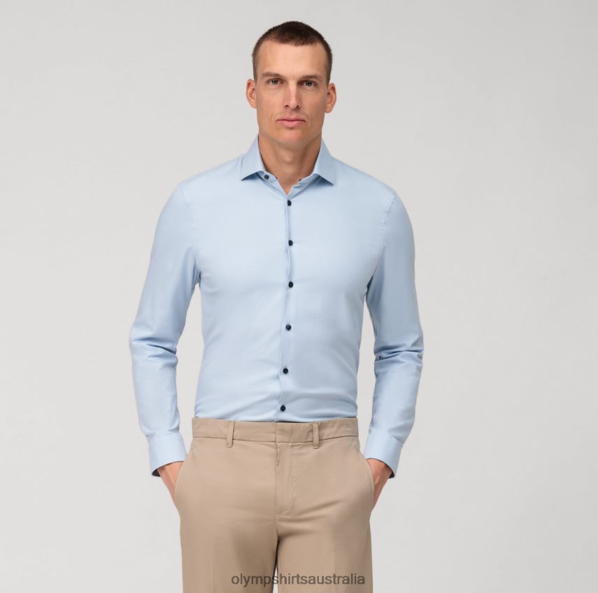 Clothing AU OLYMP No. Six 24/Seven Super Slim, Business Shirt, Modern Kent, Light Blue T8882J49