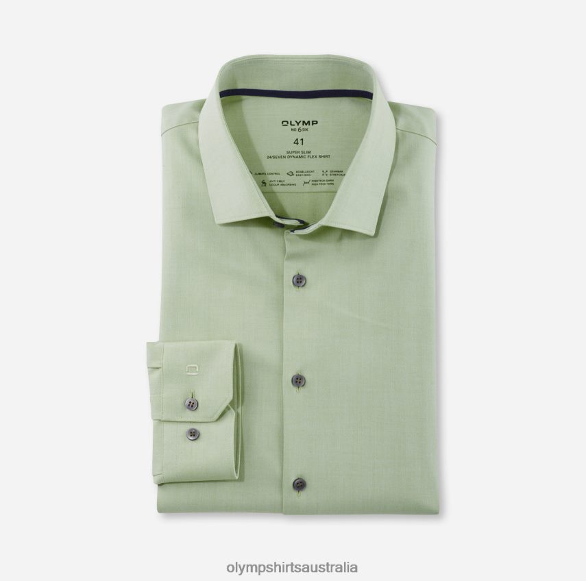 Clothing AU OLYMP No. Six 24/Seven Super Slim, Business Shirt, Modern Kent, Lime T8882J228