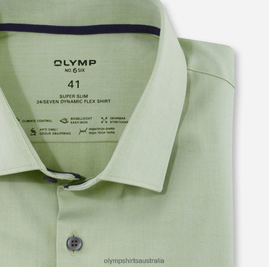 Clothing AU OLYMP No. Six 24/Seven Super Slim, Business Shirt, Modern Kent, Lime T8882J228