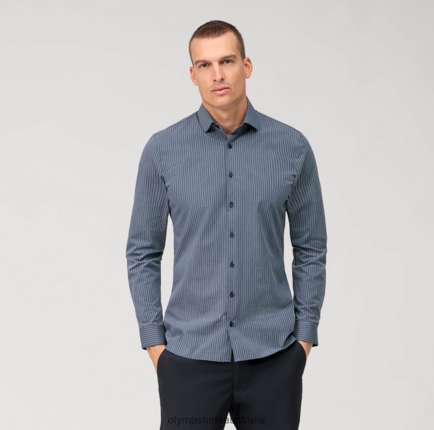Clothing AU OLYMP No. Six 24/Seven Super Slim, Business Shirt, Modern Kent, Marine T8882J120