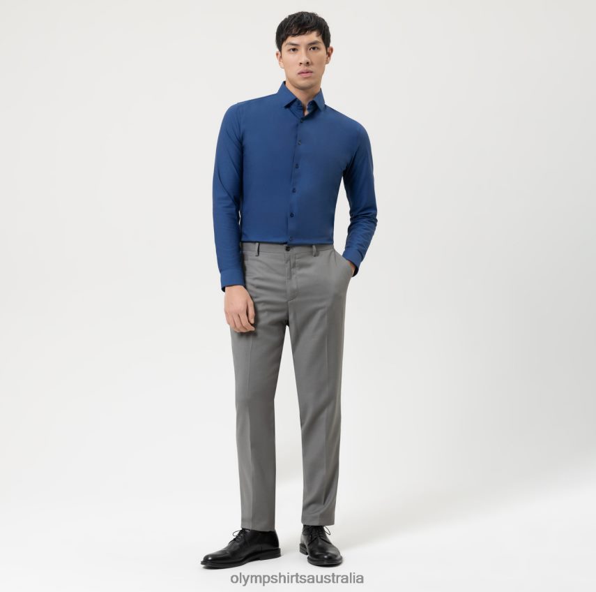Clothing AU OLYMP No. Six 24/Seven Super Slim, Business Shirt, Modern Kent, Nuremberg Blue T8882J159