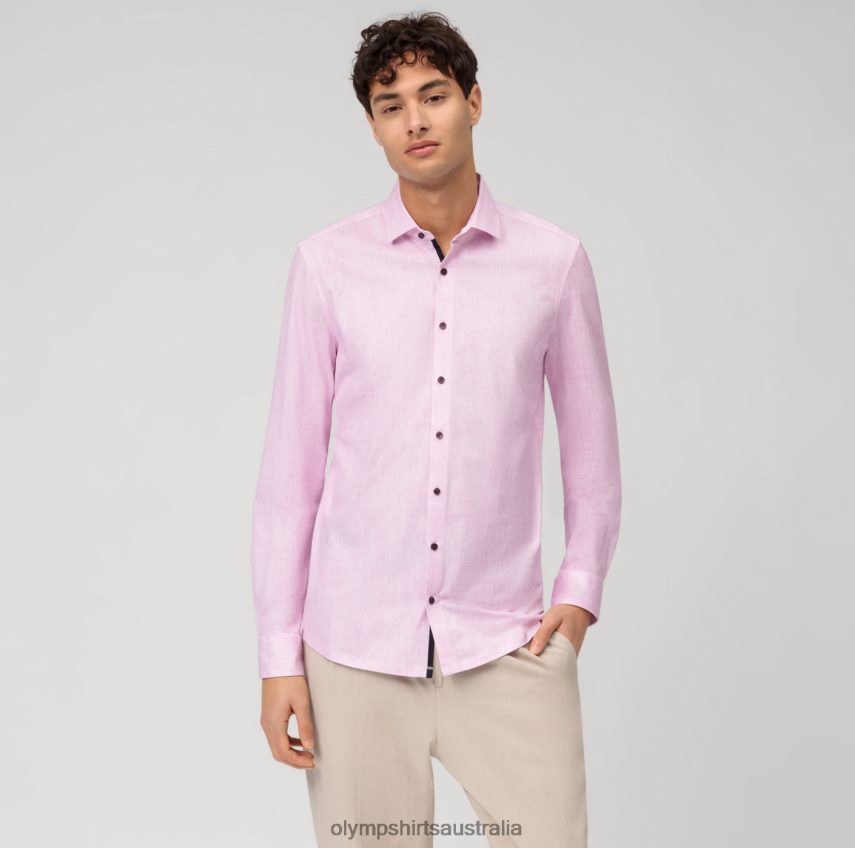 Clothing AU OLYMP No. Six 24/Seven Super Slim, Business Shirt, Modern Kent, Pink T8882J224