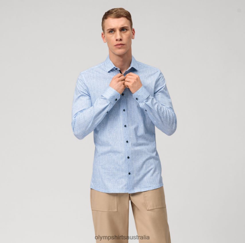 Clothing AU OLYMP No. Six 24/Seven Super Slim, Business Shirt, Modern Kent, Royal T8882J161